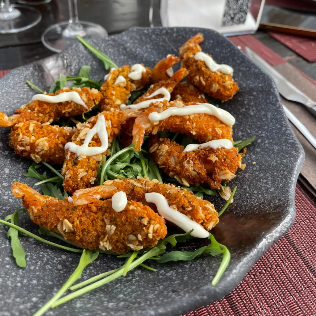 Gamberi Corn-Fleks Con Limone E Mayonese